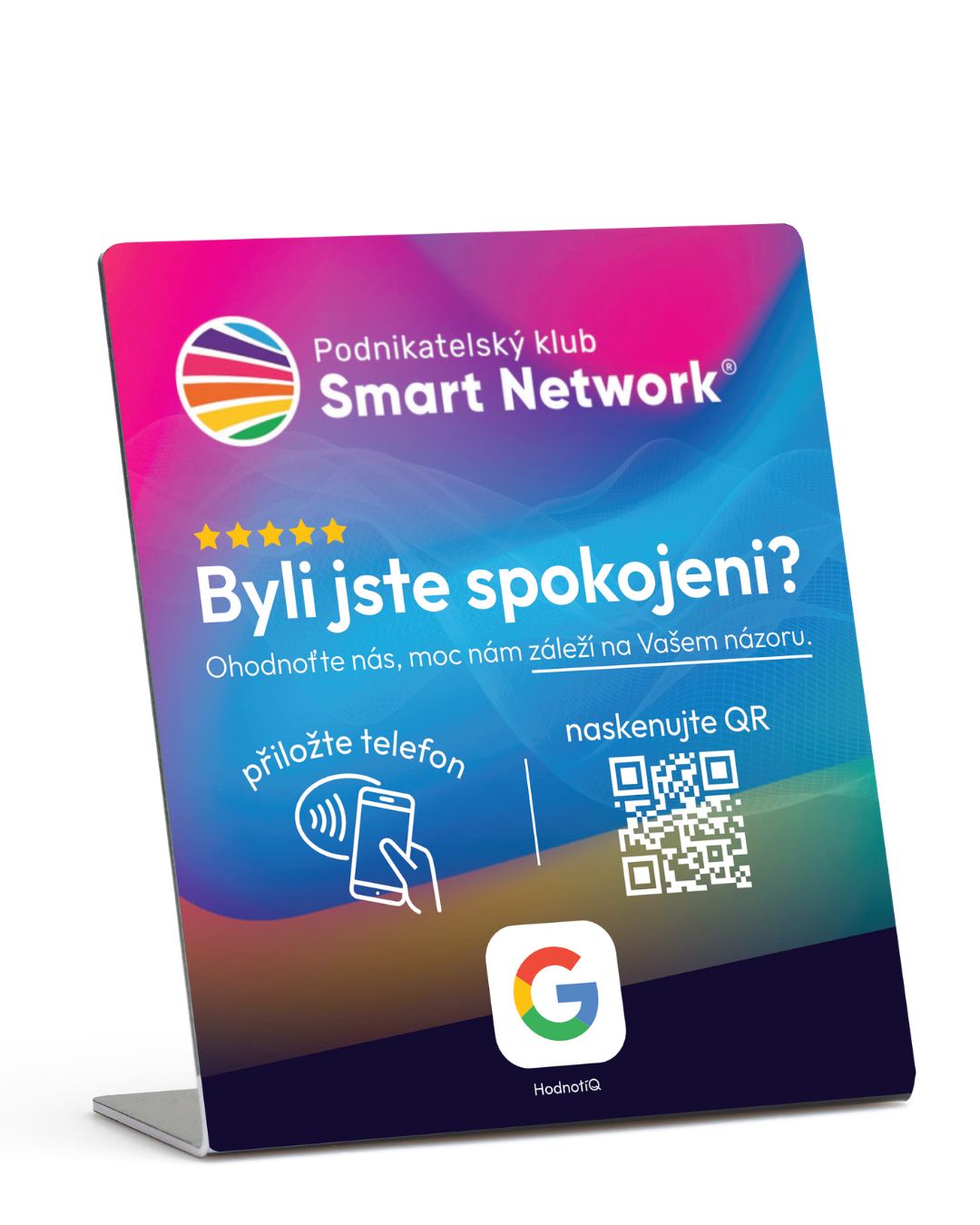 NFC stojánek na Google recenze — Smart Network